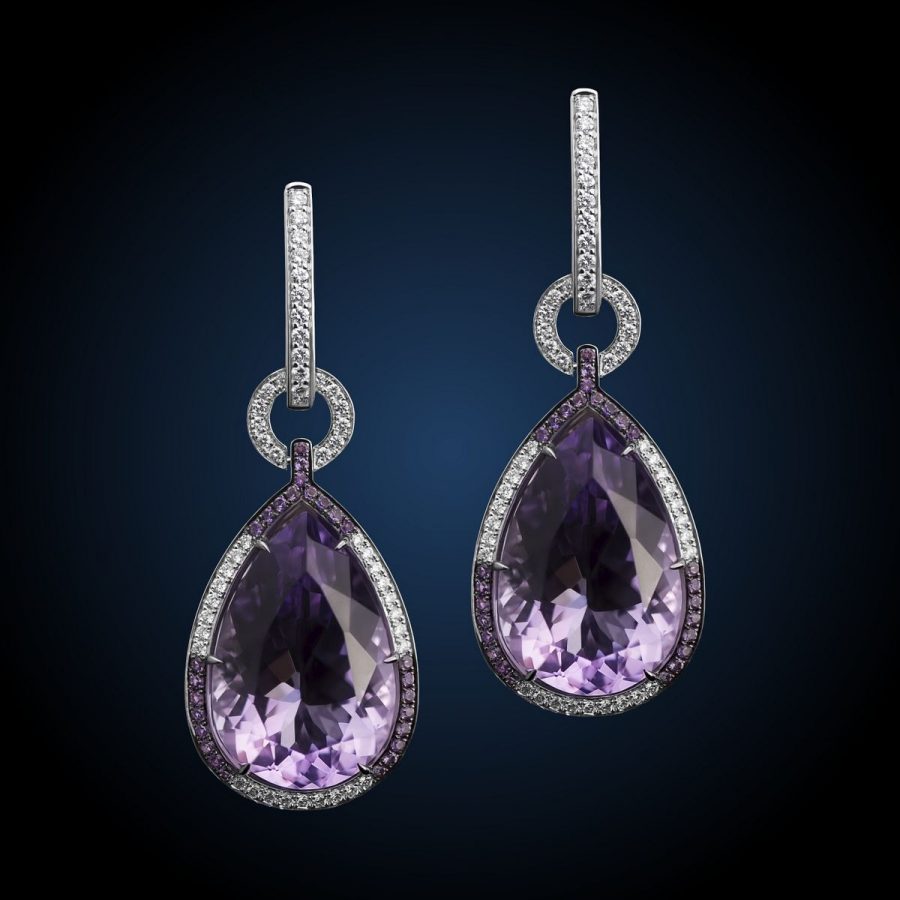 Earrings "Purple Shine"