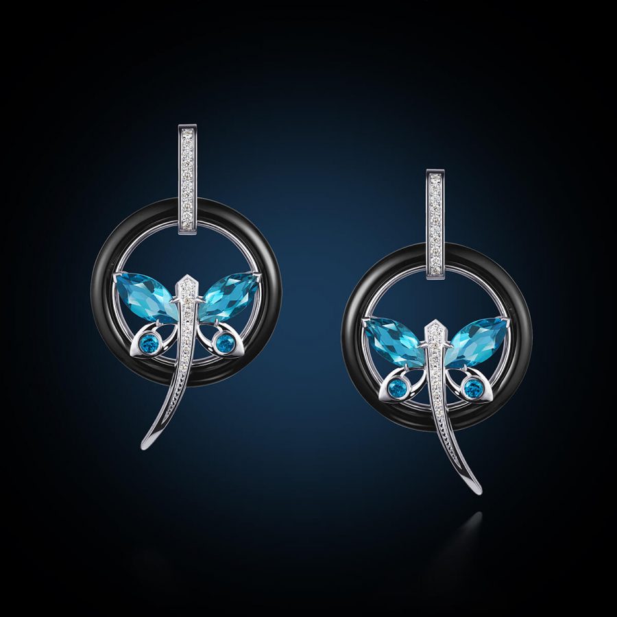 Earrings "Dragonfly"